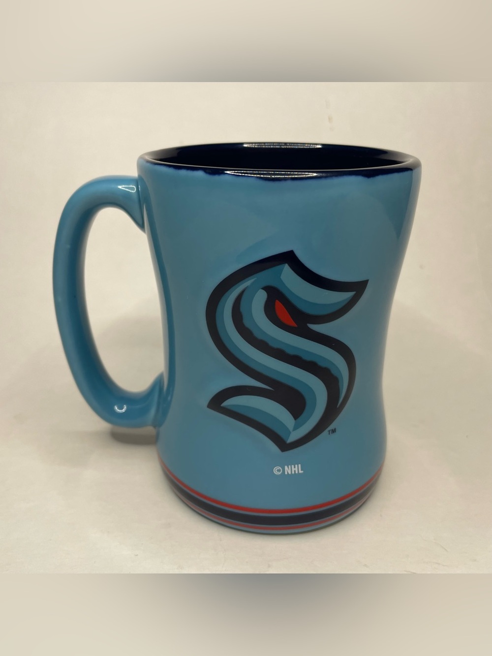 Rare NHL Seattle Kraken Coffee Mug 3D Logo Brands Dishwasher/Microwave Safe 14oz